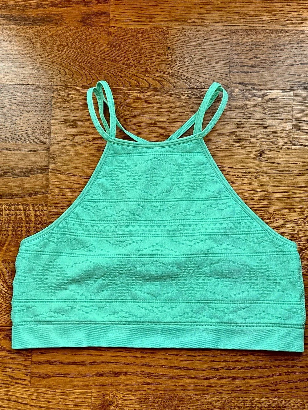 Victoria's Secret Geometric Sports Bra in Mint Green Size Small Like New
